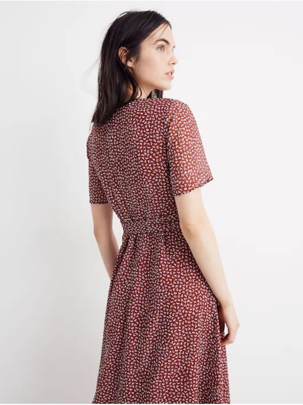 Madewell Wrap-Around Maxi Dress in Ditsy Flowers - Picture 2 of 9